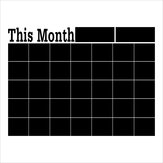 Month Calendar Chalkboard Sticker Removable Planner Wall Stickers Black Board Office Scho