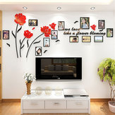 3D akril családi fényképalbum fal matrica hátér otthoni dekorációhoz