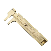 Pocket 12cm/80mm Mini Brass Sliding Ruler Gauge Vernier Calip Metal Copper Brass Straight Ruler Metal Calipers Gauge Micrometer Bead Wires Jewelry Measuring Tools Office School Supplies