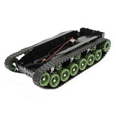 Kit de chassi de carro de tanque robótico inteligente absorvedor de choque DIY de 3V-9V com motor 260