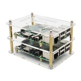 Double Layer Acrylic Case For Raspberry Pi 3 Model B 2B And B+ V35 Version With Screws
