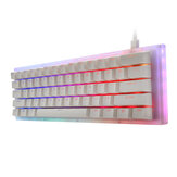 Механическая клавиатура GamaKay K61 с 61 клавишей 60, горячей заменой, Type-C 3.1, проводным USB, прозрачной стеклянной основой, переключатель Gateron, двухцветная клавиша ABS, NKRO RGB игровая клавиатура