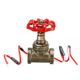 Interruptor de luz de válvula de paragem Steampunk vintage de 1/2 polegada com passagem de fio em ferro vermelho