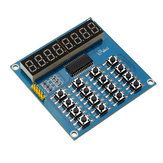 Module d'affichage à tubes numériques TM1638 3 fils 16 touches 8 bits, balayage des boutons du clavier et LED des touches