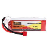 Bateria Lipo ZOP Power 7.4V 2200mAh 2S 45C com conector T Plug para Wltoys 124019 124018 144001 10428 K949 Rc Car