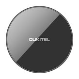 Carregador sem fio Oukitel S1 10W ultrafino de bobina dupla Qi Carregador de carregamento rápido para iphone X 8 / 8Plus Samsung S8 