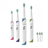 Langtian LT-Z18 Ultrasonic Sonic Electric Toothbrush with 4 Pcs Replacement Brush Heads 