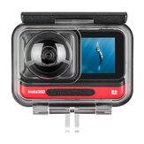 Caixa protetora à prova d'água TELESIN 40M para câmera de mergulho subaquático Insta360 ONE R 360 Edition FPV