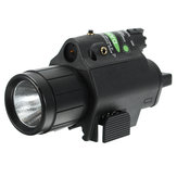 Grünes Laserzielvisier mit Punkt, Kombination aus 300-Lumen-LED-Taschenlampe und taktischer Picatinny-Schiene mit 20 mm.