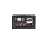 Dual USB 12V To 5V Step-down Module Battery Indicator Battery Voltage Display Meter