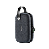 Capa de armazenamento Ugreen para disco rígido Cabo USB Cartão SD Armazenamento externo Bolsa para transporte de SSD HDD Bolsa de grande capacidade para organização de viagens.