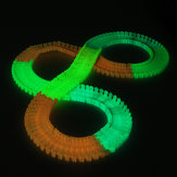 DIY Enlighten Mágico LED Pista Dobrada Brilhante no Escuro 165 Peças Pista de Corrida Presente Brinquedo para Crianças