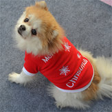 Рождественская одежда для собак и кошек, теплый свитер с вышивкой, нарядный костюм для щенков и собак