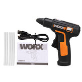 Worx WX890 4V Elektrische lijmpistolen, oplaadbaar draadloos reparatiemiddel, warmte mini pistolen inclusief 5 stuks 7mm lijmstiften, huishoudgereedschap