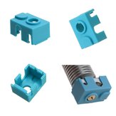 Blaue Silikonhülle für Hotend V6 mit PT100-Aluminiumblock. 3D-Drucker-Teil