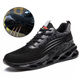 TENGOO Men Safety Work Shoes with Steel Toe Cap Puncture-Proof Boots Lightweight Breathable Sneakers Indestructible Shoes