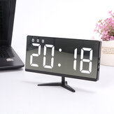 6615 Rács nélküli tüköróra Érintős digitális ébresztőóra LED asztali óra Elektronikus idő, dátum, hőmérséklet kijelző Irodai otthoni dekorációk