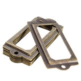 12 Stück Antiker Messing Metall Etikett Ziehen Rahmen Griff Akte Name Kartenhalter für Möbel Schrank Schublade Fall