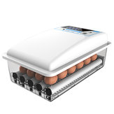 36pcs Eggs Digital Fully Automatic Egg Incubator Poultry Hatcher for Chickens Ducks Goose Birds Temperature & Humility Control Two Batteries