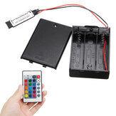 Caja de batería de control remoto RF mini DC4.5V con control remoto de 24 teclas para tira LED RGB