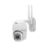 Caméra de sécurité IP wifi GUUDGO 4X Zoom 32LED 1080P HD extérieure avec alarme lumière & son, vision nocturne et étanche