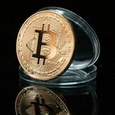 1 piezas de monedas conmemorativas de modelo Bitcoin de oro BTC moneda decorativa de metal