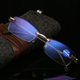 Frameless Diamond Trimming Reading Glasses Anti-blue Light Neutral Reading Glasses With Glasses Box