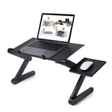 Regulowany stolik na laptopa Biurko na laptopa Przenośny składany stojak na łóżko Laptop z wentylatorem chłodzącym i podkładką pod mysz do 17 cali