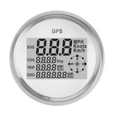 90MM GPS Waterproof Speedometer Odometer Gauge Digital White For Car Truck Motorcycle