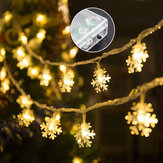 3M 20LED batteriebetriebene Schneeflocken-Fee-Lichterkette für Weihnachts-, Hochzeits- und Festtagsdekoration