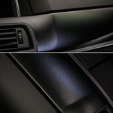 ملصقات السيارات فيلم اللف الجلدي الأسود النص ملصق السيارة الداخلية 30 سم × 150 سم