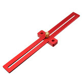 Aluminiumlegierung 170/270/370mm Skala Maßstab Messung Kratz Ruler Holzbearbeitung T-Typ Loch Ruler Marking-Werkzeug