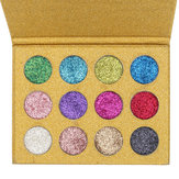 12 kolorów Diamond Glitter Rainbow Eye Shadows MakeUp Cosmetic Pressed Palette