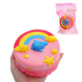  Regenbogen-Delphin-Kuchen Squishy-Spielzeug 12cm Langsam steigend mit Verpackensammlungs-Geschenk