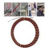 سلك كهربائي دوَّار بطول 5-50 مترًا لجر الأسلاك وإدراجها Conduit Snake Cable Rodder Fish Tape Wire Guide