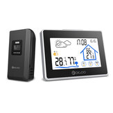 ディグーDG-TH8380ワイヤレス温度計湿度計タッチスクリーン気象台と温度計屋外予報センサークロック