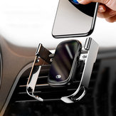 Baseus Metal Glass 10W Qi Carregador sem fio Inteligente Infravermelho Sensor Bloqueio de ventilação de ar Suporte de telefone para carro para telefone inteligente de 4,5-6,5 polegadas iPhone Samsung