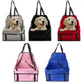 Bolso de asiento portátil para mascotas en el coche con correa de seguridad, cesta impermeable de malla colgante para cachorros y gatos.
