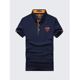 Sommer Herrenmode T-Shirt Baumwolle Revers T-Shirt Kurzarm Golf Shirt