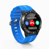 Bakeey M5s Real Appel Bluetooth Full Roud Touch GSM Intégré GPS Boussole Baromètre Pression Artérielle Météo Smart Watch Téléphone