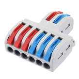 5pcs SPL-62 Two Groups of Parallel One-in and Three-out Splitter Terminal Wire Connector