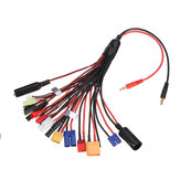 Câble de charge multifonction 20 en 1 4 mm Banana Pklug vers XT60 XT90 EC3 EC5 Tamiya pour chargeur B6 B6AC PL6 PL8