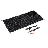 Panel solar de doble puerto USB de 100 W 18 V para batería y carga al aire libre de módulo de celda solar de energía solar, 1 unidad