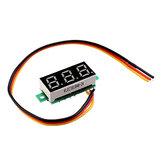 3pcs 0,28 Polegadas Voltímetro digital de três fios Display Vermelho DC 0-100V Medidor de tensão ajustável