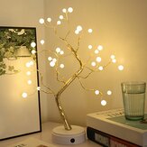Kerst DIY boom licht LED USB Touch koperdraad nachtlampje voor huwelijksfeest thuisdecoraties geschenken