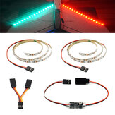 DIY RC LED Kit de tiras Verde Rojo Flash Luz nocturna con Control remoto Módulo controlador 5V para Ala fija RC Avión 