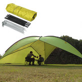 Abri de camping et de plage en polyester 210T en forme de triangle avec protection UV et sac de rangement