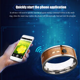 Blue NTAG213 NFC Tag Ring Multifunctional Intelligent Ring Titanium Steel Smart Wear Finger Digital Rings for Men Women