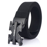 Cintura tattica in nylon TUSHI 120cm con fibbia automatica per attività all'aperto, caccia e fascia in metallo per la cintura