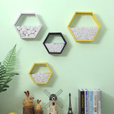 Modern Simple Hexagon Wall Hanging Storage Shelf Flower Plant Rack Bookshelf Office Home Decorations Stand